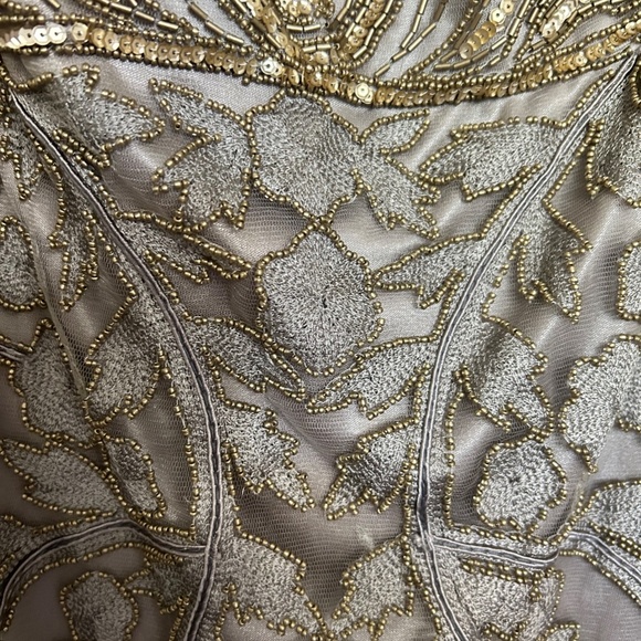 BNWT Sue Wong platinum beaded cocktail dress - Picture 4 of 9